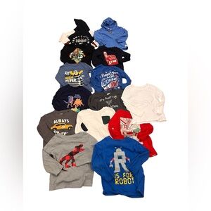 14 piece - 3T Toddler boy l Graphic long sleeve Shirts